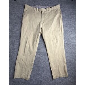 Banana Republic 36x30 Khaki Modern Slim Manteco Suit Mens Dress Pants